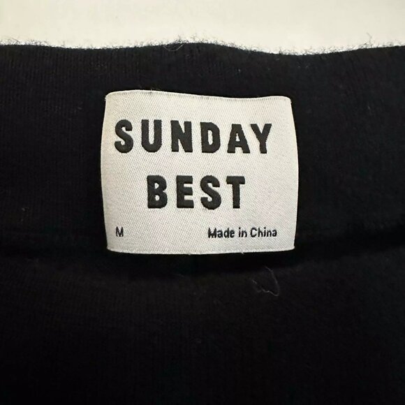 Aritzia Sunday Best Black High Waist Pull-On Flare Pants Medium Stretch Knit - Picture 2 of 7